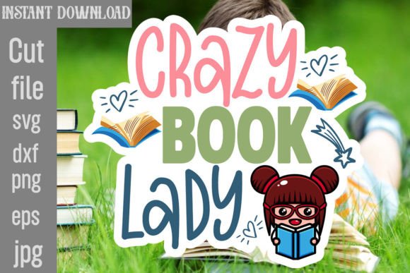 Crazy Book Lady SVG Cut File Review