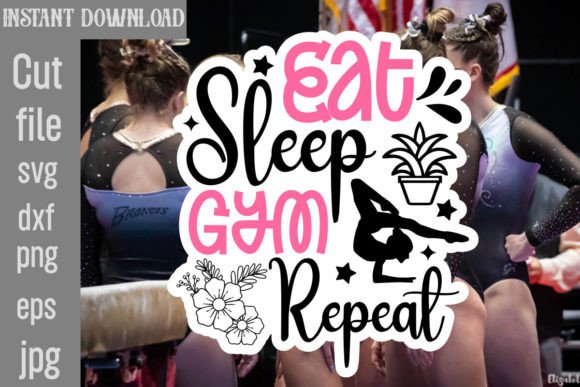 Eat Sleep Gym Repeat SVG Cut File Review